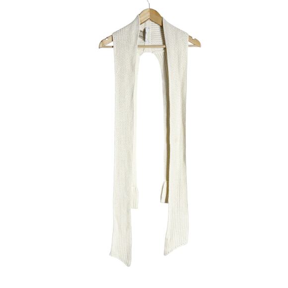 Simonett Nanu Cream Knit Cotton Cropped Multi-Way Wrap Top Size M - Picture 2 of 8